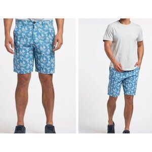 Jachs NY Seersucker Chino Shorts Mens SIZE 44 tag READ 47/48 Actual Blue Cotton